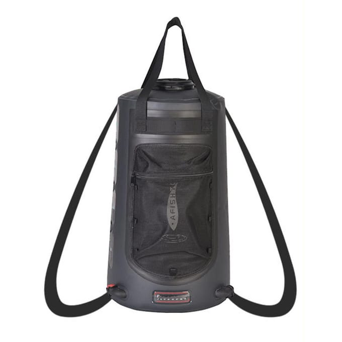 Draagbare camping douchetaspomp met pomp 20L zonne-energie voor buiten zwart