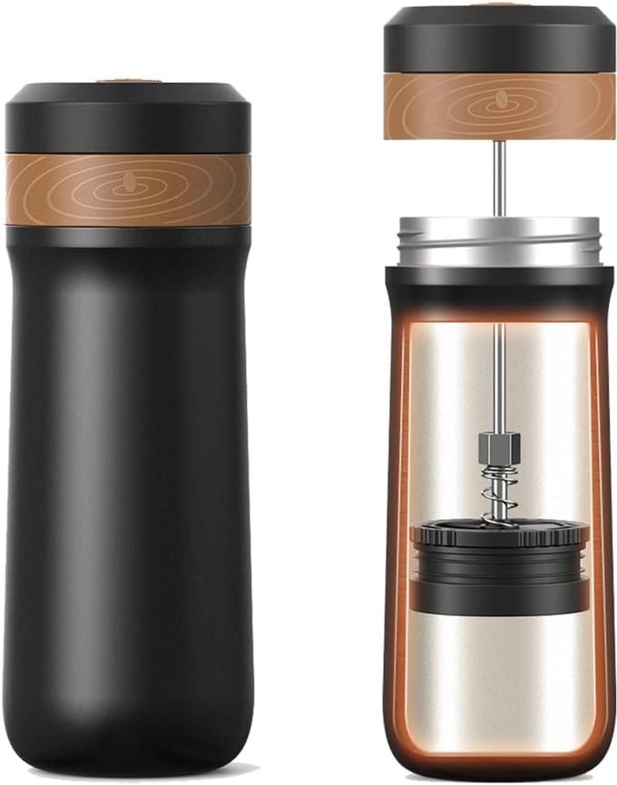 Draagbare RVS French Press voor Onderweg