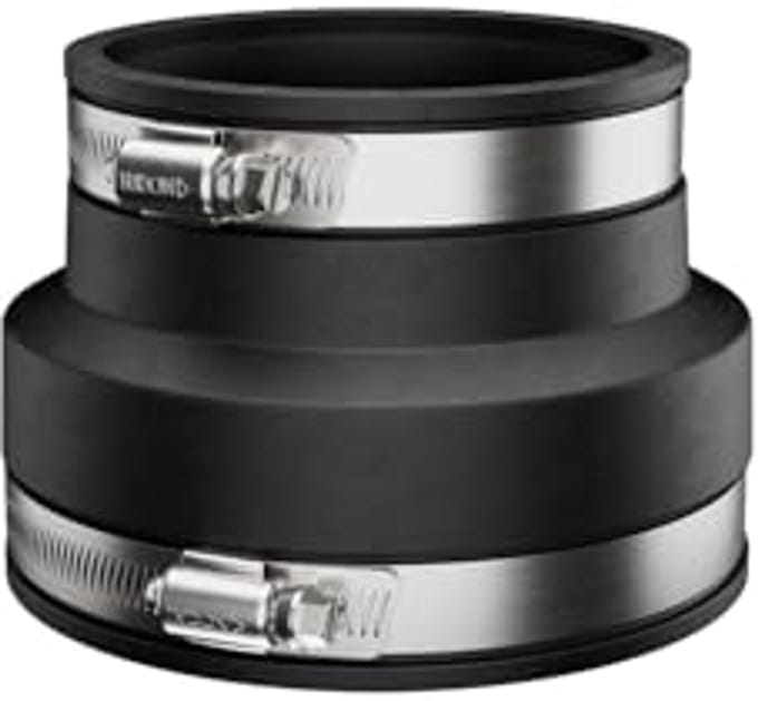 Flexibele Verminderende Koppeling 3 Inch naar 2 Inch met RVS Klemmen