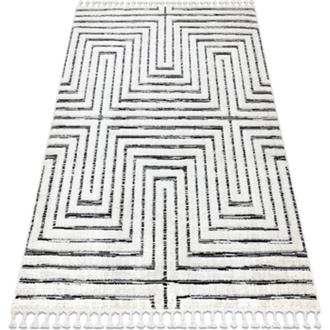 Kleden Rugsx Tapijt SEVILLA Z788B Labirynt, Grieks wit / 80x150 cm