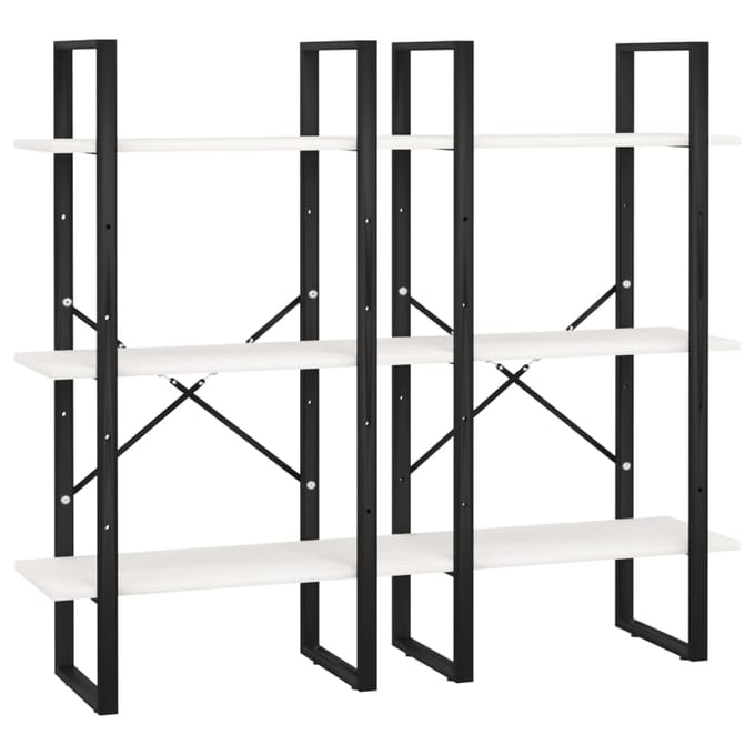 vidaXL - Opbergrek - 60x30x210 - cm - massief - grenenhout - wit