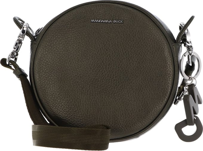 MANDARINA DUCK Leren Schoudertas Mellow Lux Crossover Bag Metal Green Groene