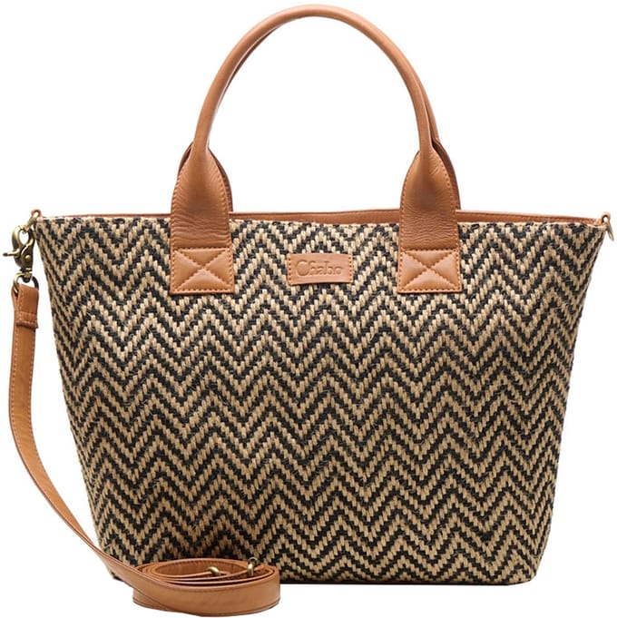Chabo Grote Shopper Dames - Schoudertas - Leer - Romio Jaquard - Cognac