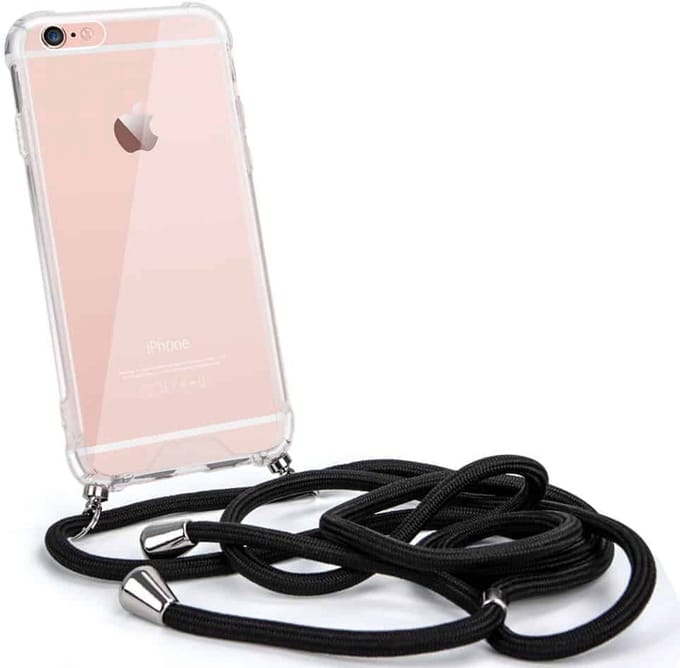 Fonu Siliconen Anti-Shock Backcase hoesje met koord iPhone 6S - 6