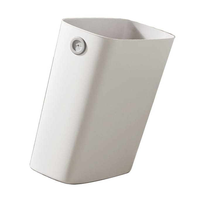 Kleine Prullenbak PP TPR Plastic Afvalbak Slank Open Top Afvalcontainer Bak voor Badkamer Kantoor wit