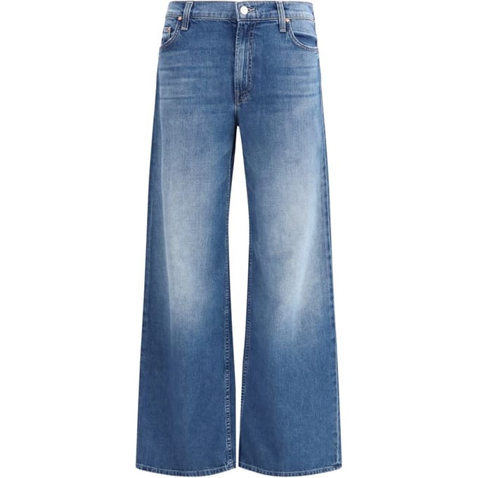 Mother Denim Blauwe Katoenen Flared Jeans