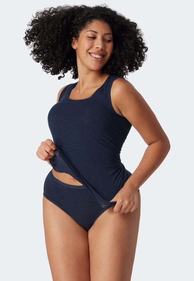 SCHIESSER Personal Fit slip (1-pack) - dames midi-slip nachtblauw