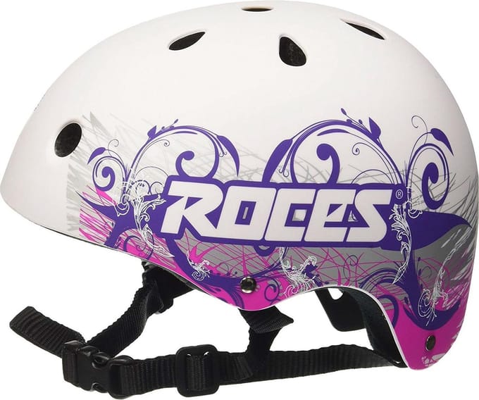 Roces - Tattoo Aggressive Skatehelm - Extra Sterk & Ventilerend - Wit - Maat 58-62cm (L)