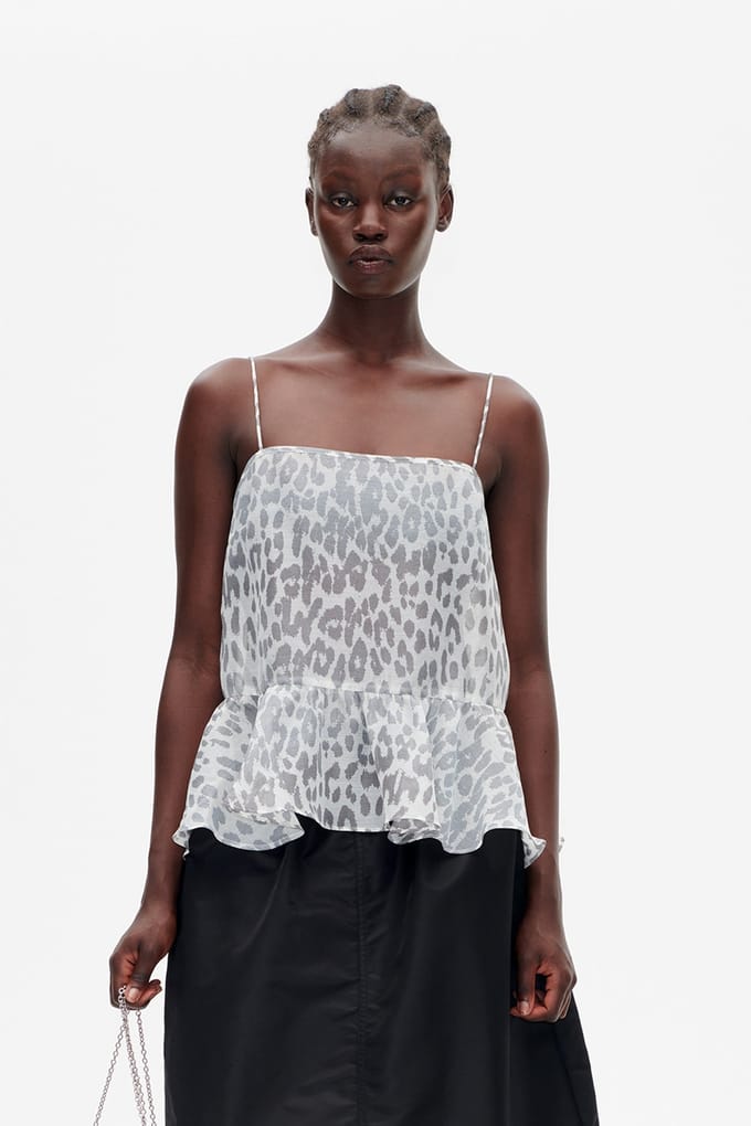 Baum und Pferdgarten Meis Blouse Grey Office Leopard Taglia: 38 | Magliette intime Outlet | Donna | Grigio