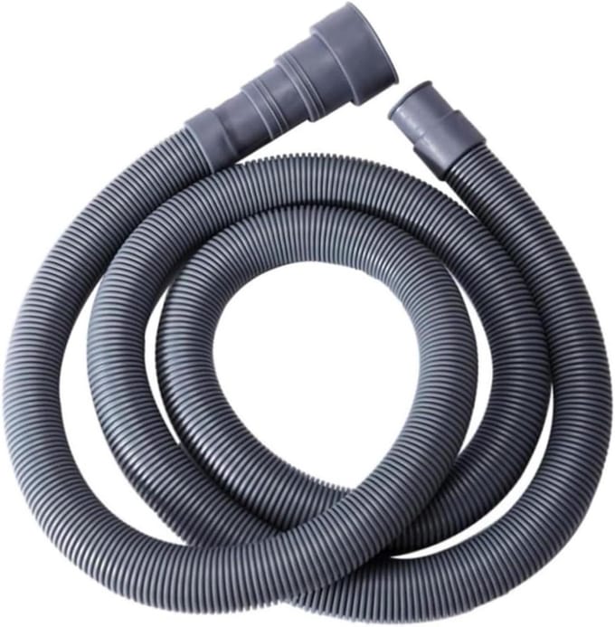 Afvoerslang Verlengset - Was machine slang - Apparatuur Plaatsen - Brede Compatibiliteit - 150 cm - Grijs