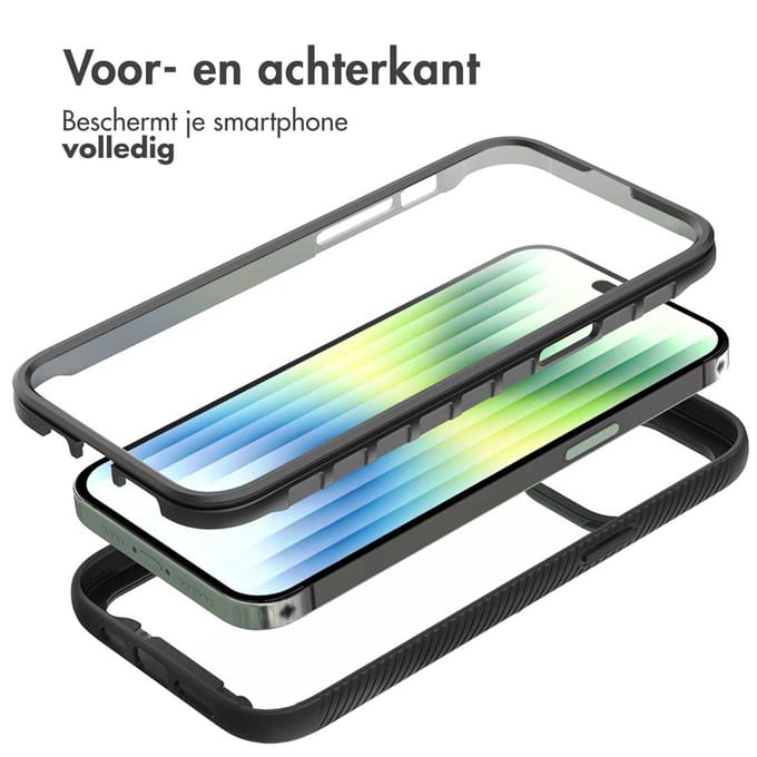 imoshion Hoesje - Geschikt voor Apple iPhone 14 Pro Max - 360° Full Protective Case - Zwart