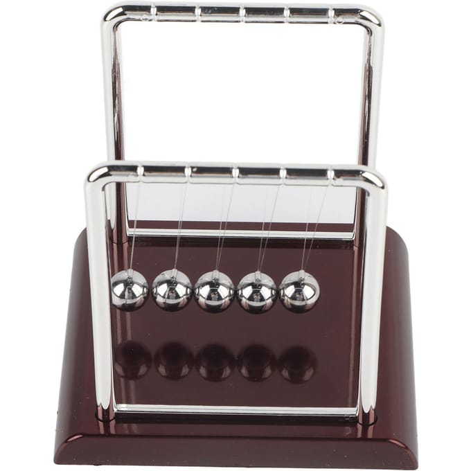 Vierkante Vorm Balans Slingerbal Speelgoed Huis Kantoor Bureau Tafel Ornament Cadeau (L) white