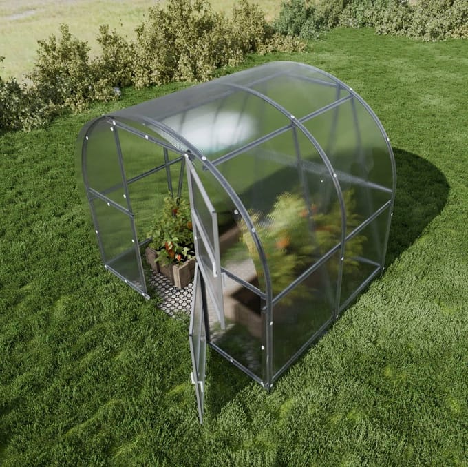 KLASIKA BALTIC LT Tuinkas - 3 x 2 m (6 m²) - 4 mm Dikte - Kweekkas - Polycarbonaat afdekking