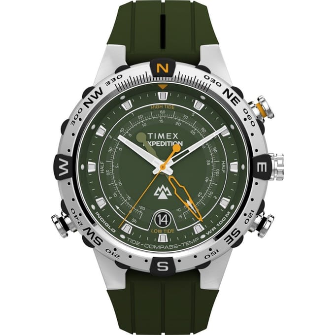 Timex Expedition North Tide/Temp/Compass TW2Y14400 Horloge - Siliconen - Groen - Ø 45 mm