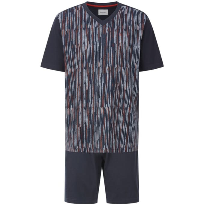 Babista herren Korte Pyjama - 56/58 - donkerblauw - Plus Size