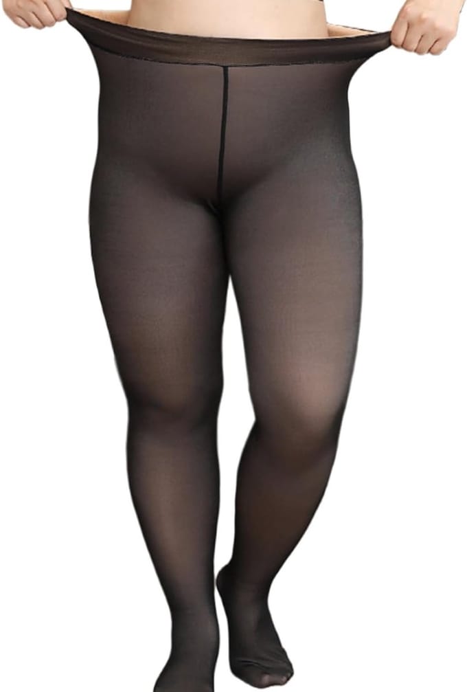 Dikke thermoleggings voor dames met fleece voering, hoge taille en elastische pasvorm voor de winter