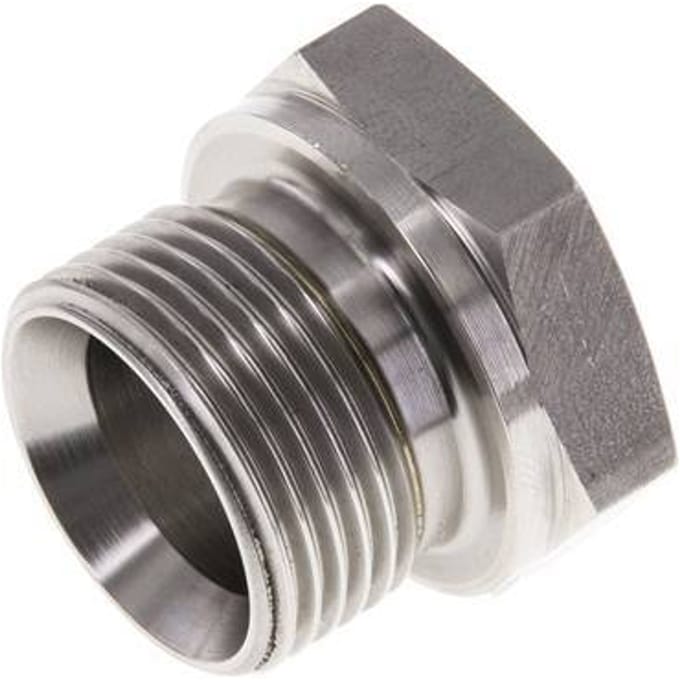 Plug G3/4'' RVS met buitenzeskant 60° conus 175 bar (2458.75psi) Hydrauliek