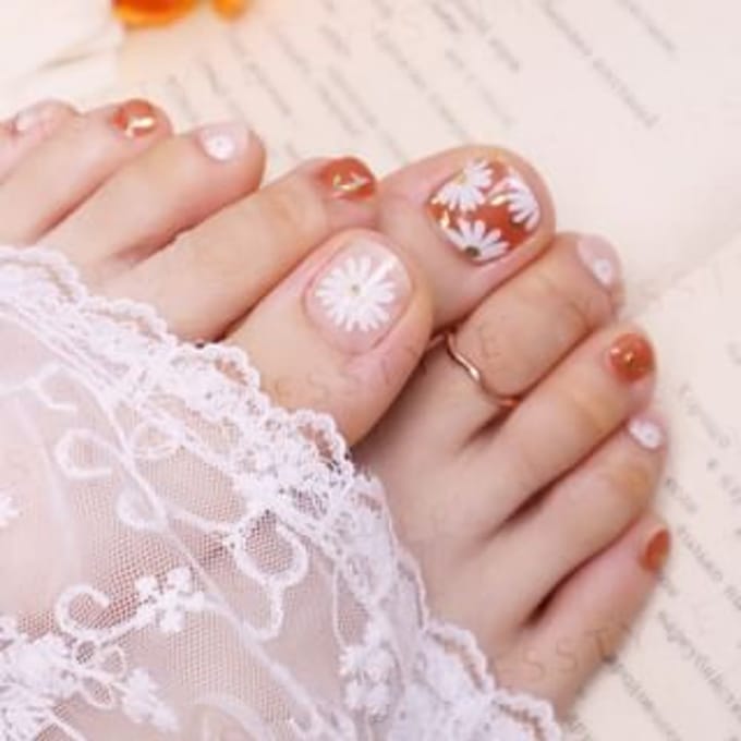 Lunacaca - Summer Flower Toenail Art Stickers 24 pcs