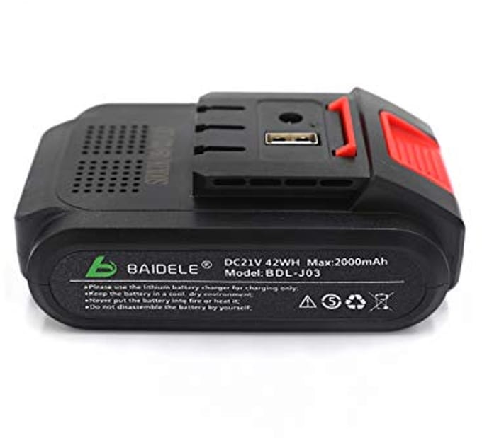 Oplaadbare Lithiumbatterij 21V 2000mAh voor Elektrische Snoeischaren