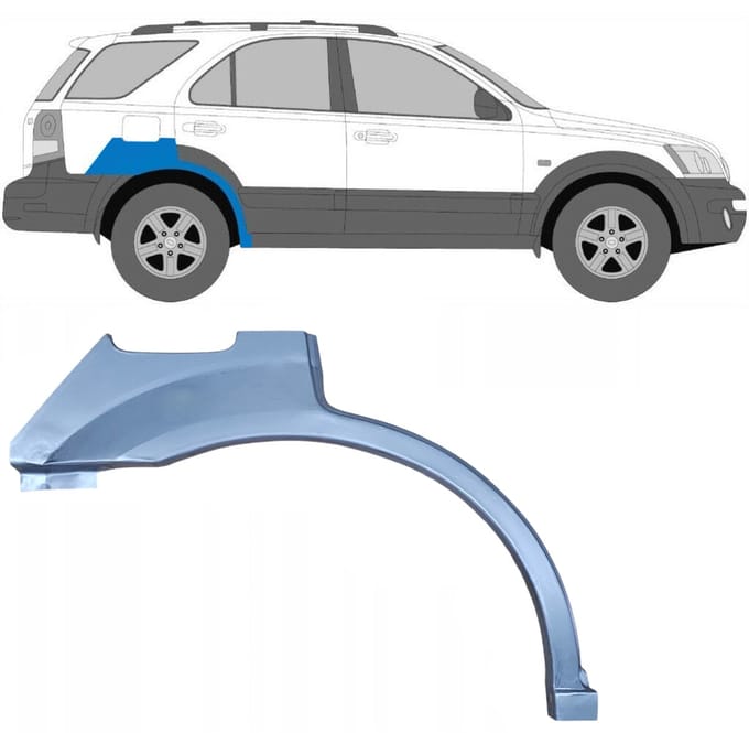 Reparatiepaneel achterspatbord voor Kia Sorento 2002-2009 / Rechts