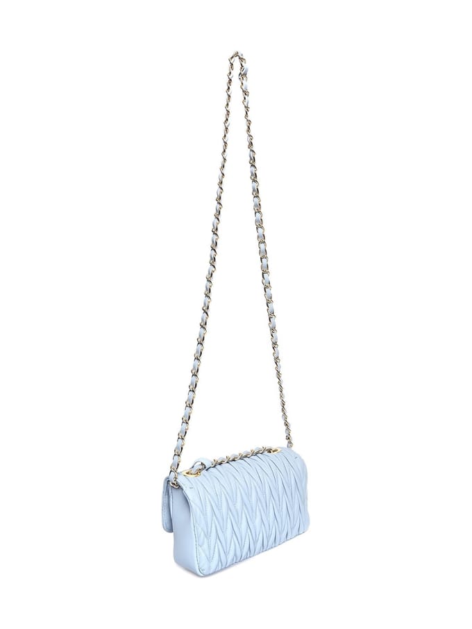 Luisa Vannini Turquoise Rundleer Tas