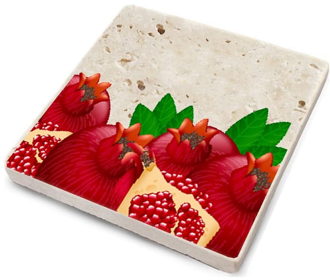 Asir - Onderzetter - Veelkleurig - 10 x 10 x 1 cm (4 stuks)