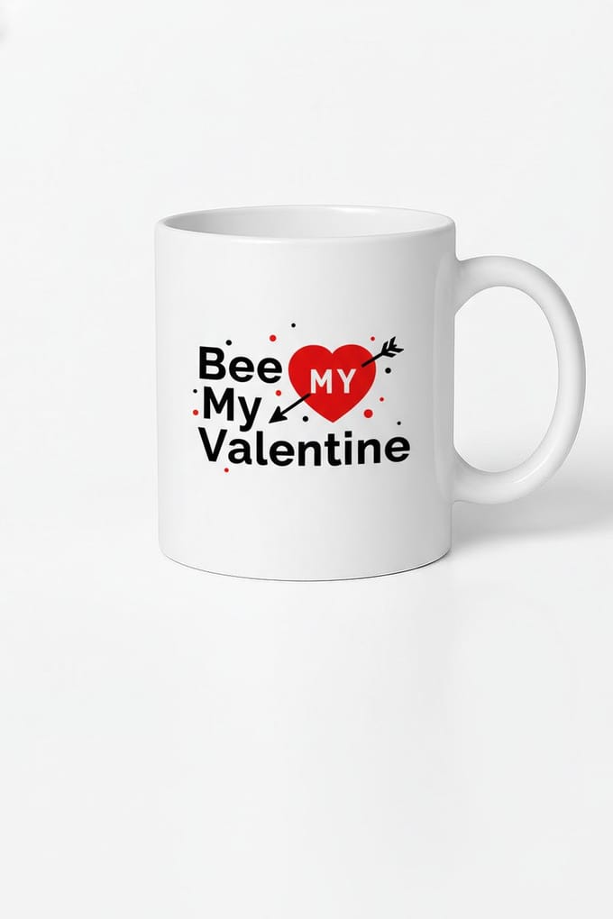 Bee My Valentine Mok - Valentijnscadeau met Hart & Pijl