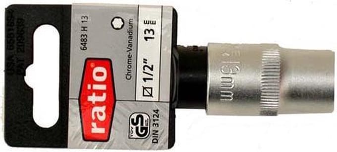 Ratio Dopsleutel 1/2 inch 22mm 6 kant
