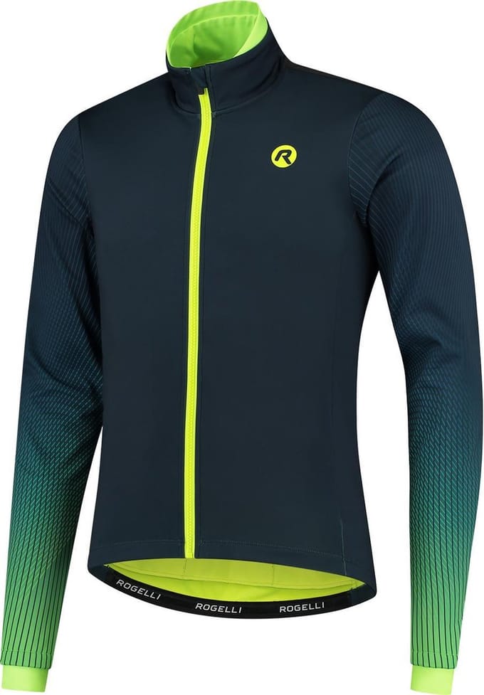 Rogelli Trace Winterjack - Fietsjack Heren - Blauw/Fluor - Maat S