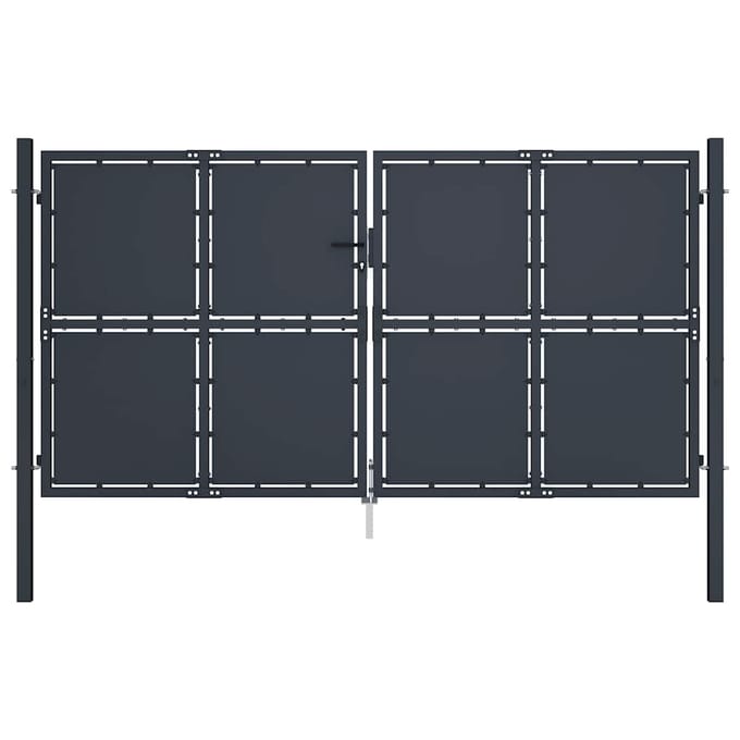 vidaXL - Tuinpoort - staal - 300x150 - cm - antraciet