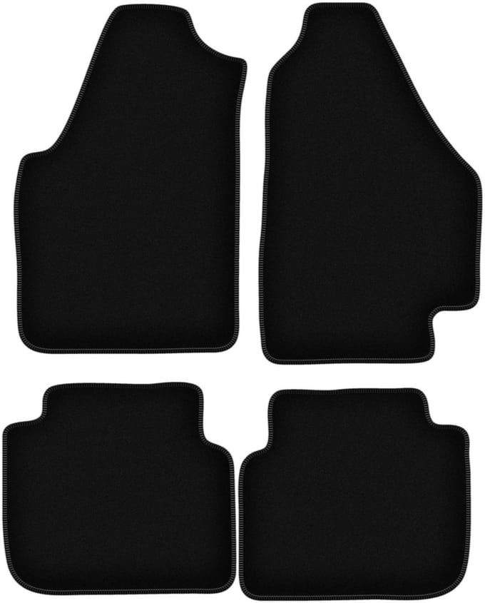 BASIC zwarte veloursmatten voor: Fiat Idea minivan (2003-2010)