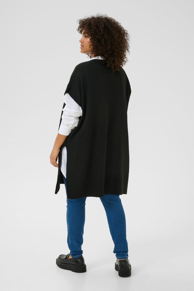 Vrouwen tricot poncho KAFFE Curve Annett