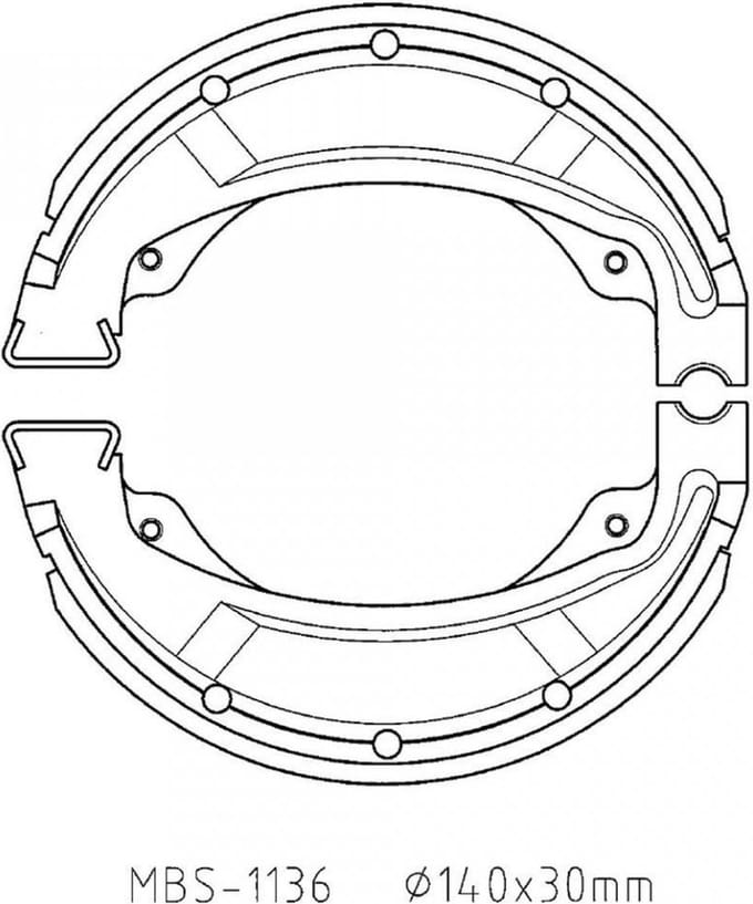 Mâchoire de frein Perftec pour Quad Honda 250 TRX EX 2002 à 2013 AV Neuf