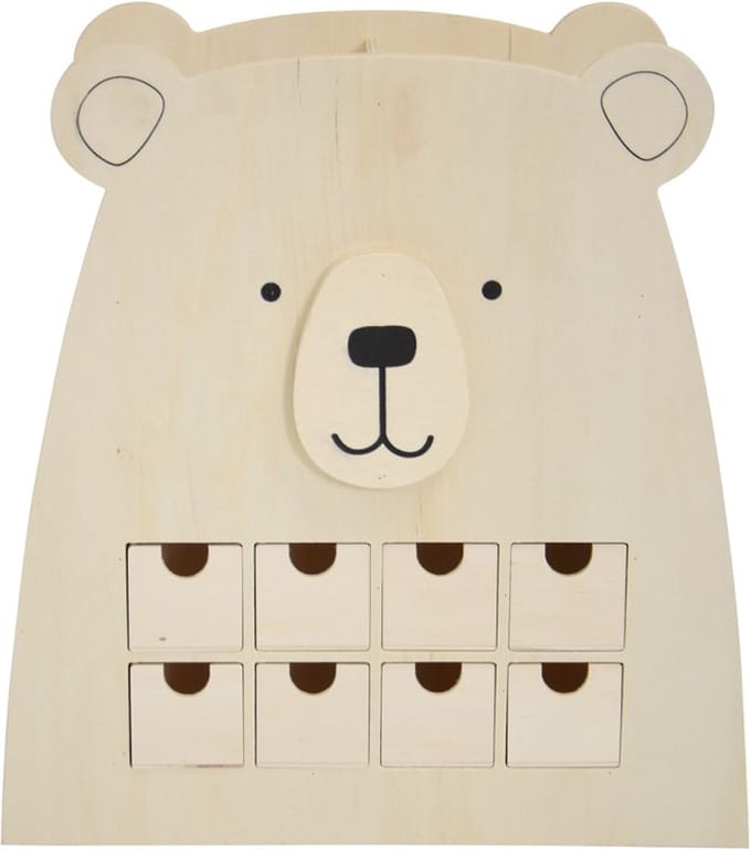 Artemio Adventskalender beertje 33x35,5x13,5 cm
