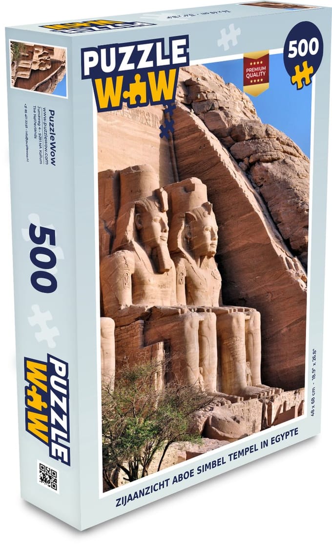 Puzzel Zijaanzicht Aboe Simbel tempel in Egypte - Legpuzzel - Puzzel 500 stukjes