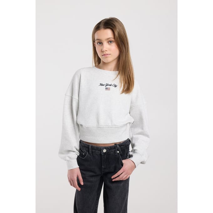 America Today Sina Jr Light Grey Melange Maat: 170/176 | Overhemden Outlet | kids | Grijs
