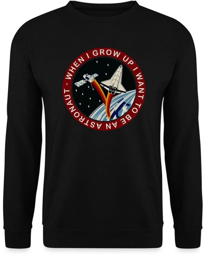 NASA When I grow Up I Want to Be An Astronaut Sweater Heren