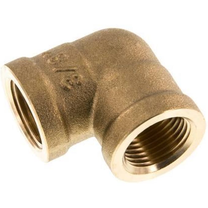 G 3/8'' Messing L-Fitting 90graden 16 Bar [2 Stuks]
