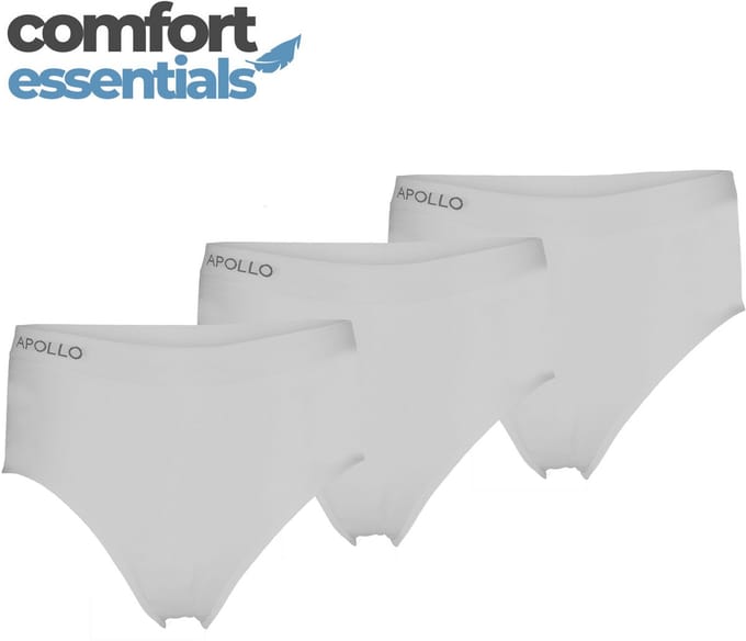 Comfort Essentials - Naadloos Ondergoed Dames - High Waist Slips - 3 Pack - Wit - M - Corrigerend Ondergoed Dames - Dames Ondergoed