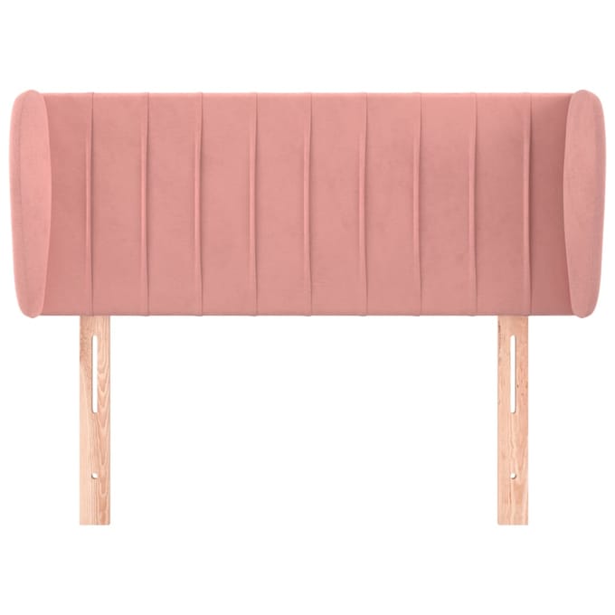 vidaXL - Hoofdbord - met - randen - 103x23x78/88 - cm - fluweel - roze
