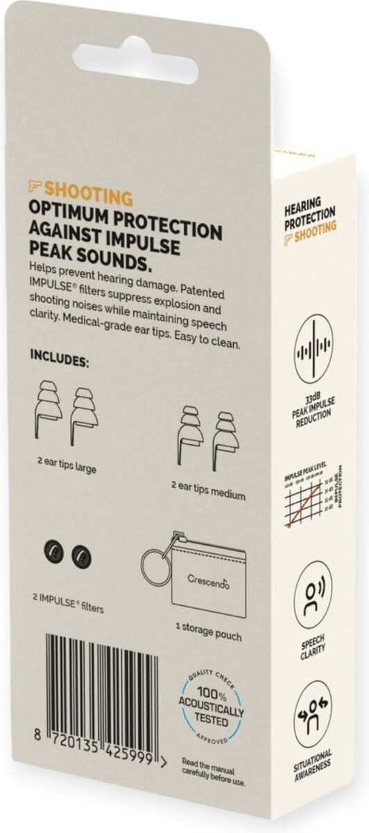 Crescendo Hearing Protection Shooting Impulse filter