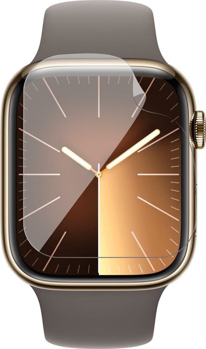 Screenprotector geschikt voor Apple Watch 41 mm Series 7 / 8 / 9 / SE 2023 - 1x FlexGuard Screen Protector