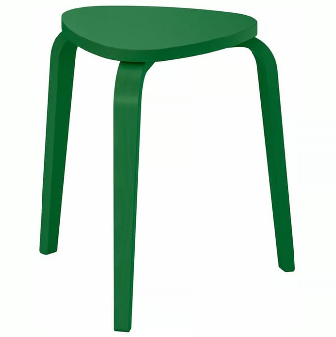 IKEA KYRRE Stoel - Groen, Hout, Stapelbaar, 45cm Hoog