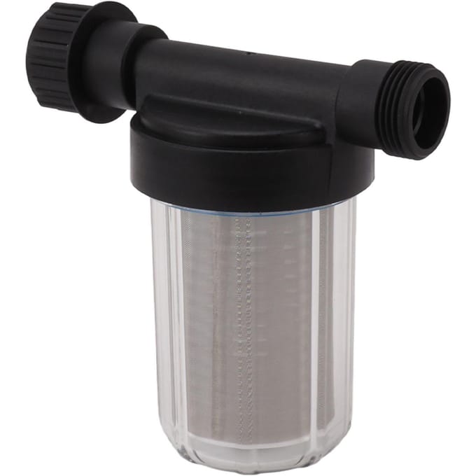 G3/4 Tuinslangfilter Waterpomp Zeef Filter RVS Filterscherm Transparant Ontwerp black