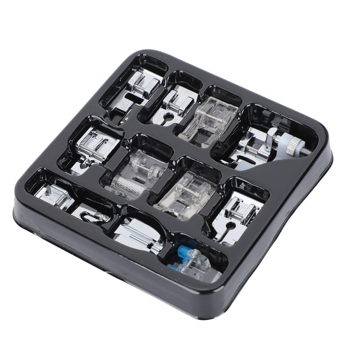 11 stuks Naaimachine Persvoet Huishoudelijk Multifunctioneel 505A Onzichtbare Rits Naad black