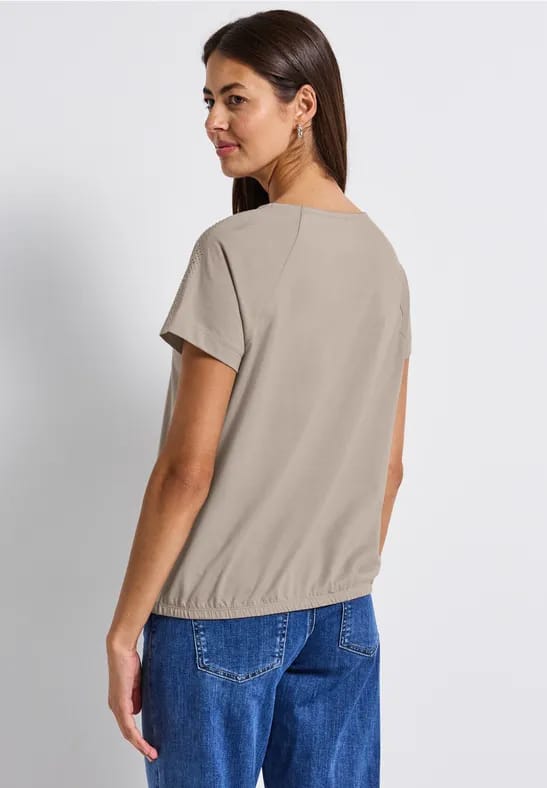 Shirt met schouderdetail