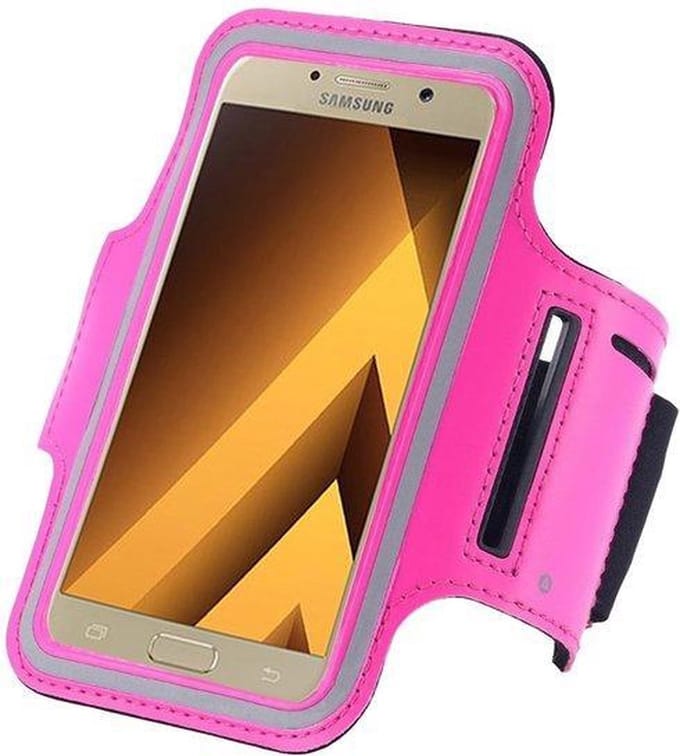 Geschikt voor Samsung Galaxy A5 2017 Sportarmband Hardloopband Roze