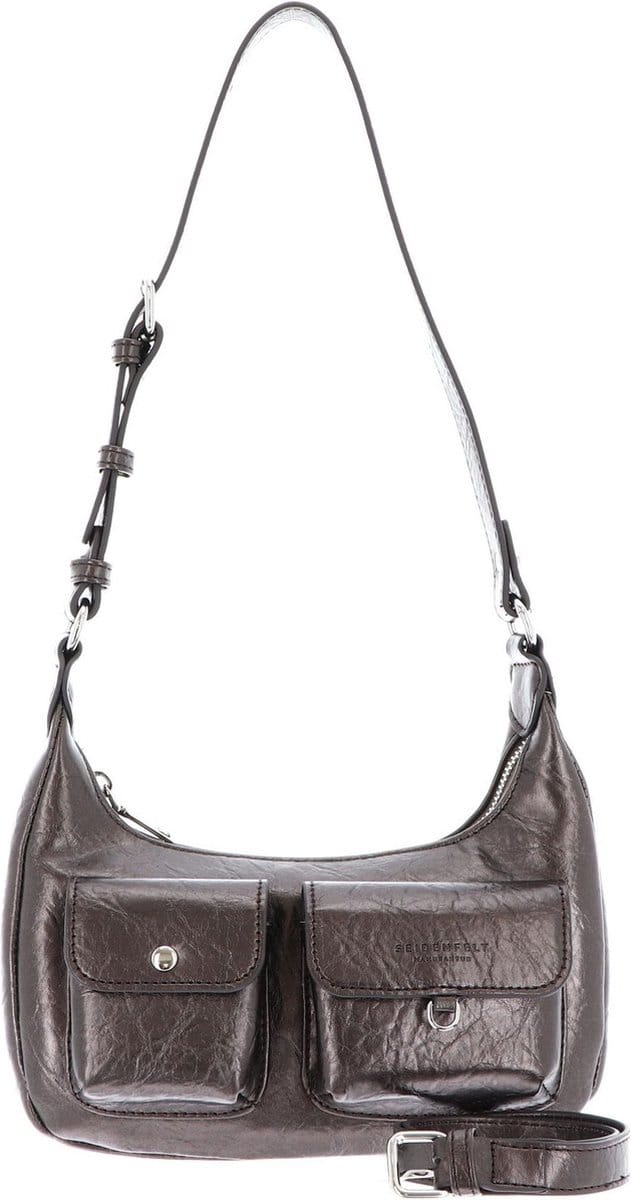 SEIDENFELT MANUFAKTUR Schoudertas Liinaja Shoulderbag Blackish Metallic Brons