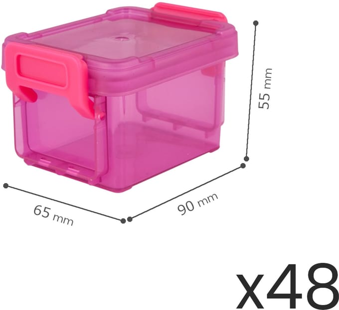 IRIS Hobby Craft Box LLB-6D - Kunststof - Roze - 48 Stuks