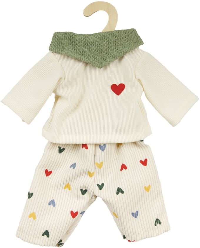 Heless poppenkleding set broek en shirt Hart Confetti 28-35cm.
